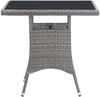 vidaXL Gartentisch Grau 80x80x74 cm Poly Rattan 318715 Bild 3