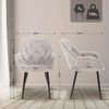 CLP 4er Set Stuhl Tanna Samt Gesteppt,grau Bild 2