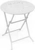Vente-unique - GUERMANTES Garden dining set Metall Weiß - B 60 cm45 cm x H 73,5 cm90 cm x L 60 cm41 cm Bild 3