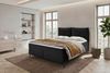 Boxspringbett Elysio - Cordstoff - schwarz - 160x200 cm Bild 2