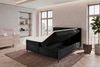 Boxspringbett Elysio - Cordstoff - schwarz - 160x200 cm Bild 5