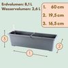 Blumenkasten Balkon 60 cm Balkonkasten mit Halterung Blumenkasten mit Wasserspeicher Fensterbank Außen Balkongeländer Blumenkastenhalterung Bild 2