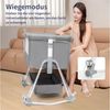 Rutaqian Babybett Babybett, 3-in-1 Babybett mit 6-fach Höhenverstellung und Moskitonetz, Konvertierbar zur Wiege & eigenem Stubenwagen, Mit Rollen und Staufach Bild 3