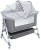 Rutaqian Babybett Babybett, 3-in-1 Babybett mit 6-fach Höhenverstellung und Moskitonetz, Konvertierbar zur Wiege & eigenem Stubenwagen, Mit Rollen und Staufach Bild 4