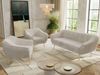 Wohnzimmerset PIRS 1-1-3, Skandinavisches 3-Sitzer Sofa mit Sesseln, Sofa mit Wellenfederung, Buche Füße, Skandinavisches Möbelset - Beige Cord Bild 3
