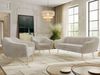 Wohnzimmerset PIRS 1-1-3, Skandinavisches 3-Sitzer Sofa mit Sesseln, Sofa mit Wellenfederung, Buche Füße, Skandinavisches Möbelset - Beige Cord Bild 4