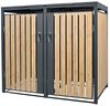 ML-DESIGN Mülltonnenbox Müllbox aus Stahl wetterfeste Mülltonnen Verkleidung Mülltonnengarage, Mülltonnencontainer mit Klappdeckel/Tür für 2 Tonne 120 oder 240 Liter Bild 4