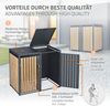 ML-DESIGN Mülltonnenbox Müllbox aus Stahl wetterfeste Mülltonnen Verkleidung Mülltonnengarage, Mülltonnencontainer mit Klappdeckel/Tür für 2 Tonne 120 oder 240 Liter Bild 2