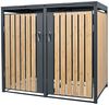 ML-DESIGN Mülltonnenbox Müllbox aus Stahl wetterfeste Mülltonnen Verkleidung Mülltonnengarage, Mülltonnencontainer mit Klappdeckel/Tür für 2 Tonne 120 oder 240 Liter Bild 5