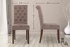 CLP 2er Set Esszimmerstühle Lisburn Mit Lehne im Chesterfield Design,taupe Stoff Bild 2