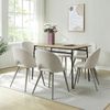 Esszimmerstuhl Karijoki 6er Set Webstoff Beige [en. casa] Bild 2
