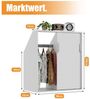 TWSOUL Regal Dachschrägenschrank mit 2 Türen, platzsparendes Schrägregal für, Dachschrägen, 100×80×52 cm,Kleiderschrank & Bücherregal Weiß Bild 3