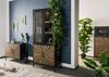 Vitrine Sheesham 90x45x200 schwarz lackiert SUN #102 Bild 2