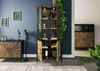Vitrine Sheesham 90x45x200 schwarz lackiert SUN #102 Bild 3