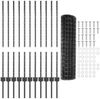 vidaXL Zaun mit Pfosten Grau 3336102 Bild 5