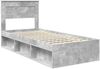 vidaXL Bettrahmen mit Kopfteil Beton 90 x 200 cm Massives Kiefernholz 3409810 Bild 4
