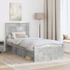 vidaXL Bettrahmen mit Kopfteil Beton 90 x 200 cm Massives Kiefernholz 3409810 Bild 3