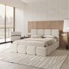 FDM Polsterbett CLOUDY Bettgestell Bett 140x200, 160x200, 180x200 cm Bestseller (verfügbar 140x200 160x200 180x200cm, Bettrahmen, Bett, mit großen gepolsterten Kopfteil, mit Bettkasten zum aufklappen), Hebbarer Metallrahmen, Bettkasten, ohne Matratze Bild 3