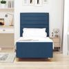 vidaXL Bettgestell mit Kopfteil Blau 100 x 200 cm Stoff 3344633 Bild 3