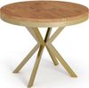 WFL GROUP Esstisch Dina (erhältlich in 3 Größen – 90/100/120 cm ausziehbar auf 170/180/200 cm), platzsparender Tisch in Holzoptik für Küche, Esszimmer oder Wohnzimmer Bild 4