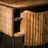 Nachttisch Vagula Mangoholz mit Metallgestell, modernes Wellen-Design, Natur, mit Schublade Bild 4