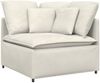 vidaXL Modulares Sofa mit Kissen Samt Cream 3321166 Bild 4