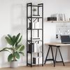 vidaXL Bücherregal Grau Sonoma 40 x 30 x 189,5 cm Holzwerkstoff 868350 Bild 4