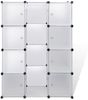 vidaXL Modularer Schrank mit 9 Fächern 109x36,5x143 cm Weiß 240498 Bild 3