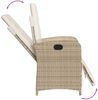 vidaXL 9-tlg. Garten-Essgruppe mit Kissen Beige Poly Rattan 3212583 Bild 5