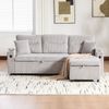 3-Sitzer Schlafsofa B 212,5 x T 136 x H 86 cm aus Cord mit Stauraum und USB-C Bild 2