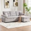 3-Sitzer Schlafsofa B 212,5 x T 136 x H 86 cm aus Cord mit Stauraum und USB-C Bild 3
