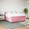 vidaXL Boxspringbett mit Matratze Rosa 200x200 cm Samt 3286407 Bild 3