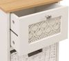 Kommode HWC-O75, Schubladenschrank, 3 Schubfächer Korbschubladen Holz Melamin 63x30x30cm ~ natur-weiß Bild 5
