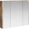 vidaXL Badezimmerspiegelschrank Geräucherte Eiche 83,5 x 15,5 x 70 cm 889267 Bild 5