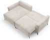 Ecksofa Schlafsofa Sofa SILVES in Stoff Poso Altweiß Ottomane Links Bild 4
