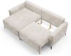 Ecksofa Schlafsofa Sofa SILVES in Stoff Poso Altweiß Ottomane Links Bild 3