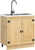 vidaXL Schrank SKI Honigbraun 80 x 46 x 81 cm Massives Kiefernholz 42007570 Bild 3