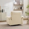 Relaxsessel Beige mit 360°-Drehfunktion, Chenille-Bezug, Oversized-Design und ergonomischem Stützkissen,96x116x84 cm Bild 3