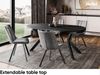 MEBLINI Esstisch Rund Ausziehbar aus Metall - 100-176x77cm - BAGIO - Schwarz Matt - Loft - Esszimmertisch Modern - Küchentisch - Ausziehtisch - Round Dining Table - Esszimmertische Bild 3