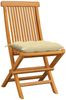 vidaXL Gartenstühle mit Cremeweißen Kissen 6 Stk. Massivholz Teak 3065607 Bild 2