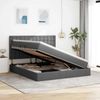 vidaXL Bett mit Stauraum und LED Dunkelgrau 180 x 200 cm Polyester 3372559 Bild 4