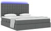 vidaXL Bett mit Stauraum und LED Dunkelgrau 180 x 200 cm Polyester 3372559 Bild 3