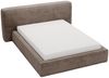 GRAINGOLD Monza Polsterbett 180x200, mit gepolstertes Kopfteil, Bettkasten, Kopfteil, Chenille-Stoff, Braun Bild 2