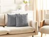 Kissen 2er Set Ohne Muster CONSTYLIS Baumwolle 45 x 45 cm Dunkelgrau Bild 3
