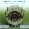 KINETIC SPORTS Trampolin Outdoor 'Salto Plus' - Komplett-Set für Kinder, USA Sprungtuch, Netz, Randpolster, Leiter, Grün-2, Ø 305 cm Bild 5