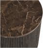 Beistelltisch >Rota< in Dunkelbraun / Marmor-Dekor, MDF, Dekor - 40x45cm (HxD) Bild 4