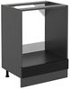 Herdumbauschrank R-Line Schwarz Hochglanz 60 cm ohne Arbeitsplatte Vicco Bild 5