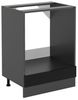 Herdumbauschrank R-Line Schwarz Hochglanz 60 cm ohne Arbeitsplatte Vicco Bild 4