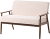 Sofa 2-Sitzer ESRUM Bouclé Dunkelbraun Beige Bild 5