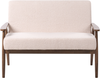 Sofa 2-Sitzer ESRUM Bouclé Dunkelbraun Beige Bild 4